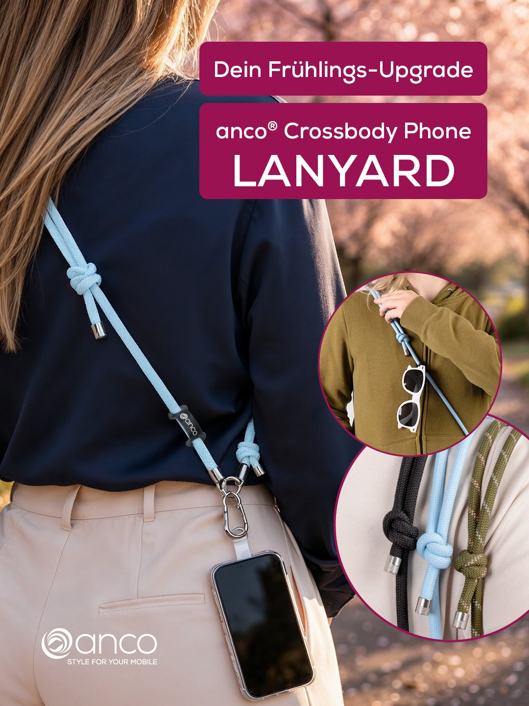 anco® Crossbody Phone Lanyard - dein Frühlingsupgrade
