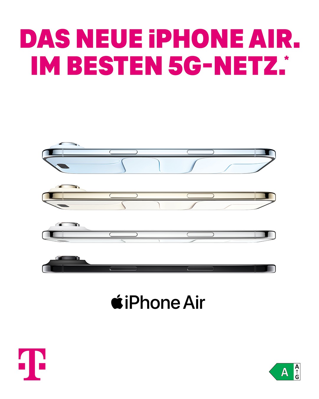 Das neue iPhone Air im besten Netz der Telekom.