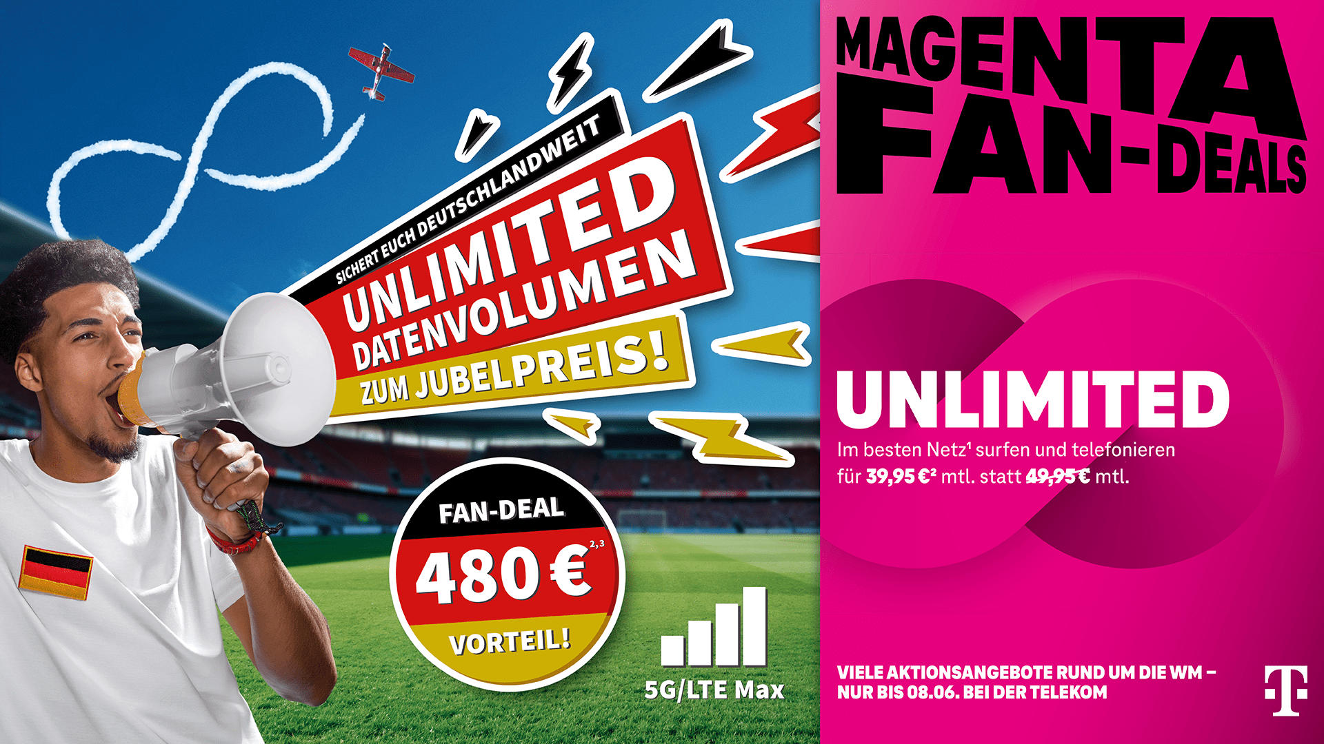 Angebot mit Telekom Tarif und 480 € Cachback