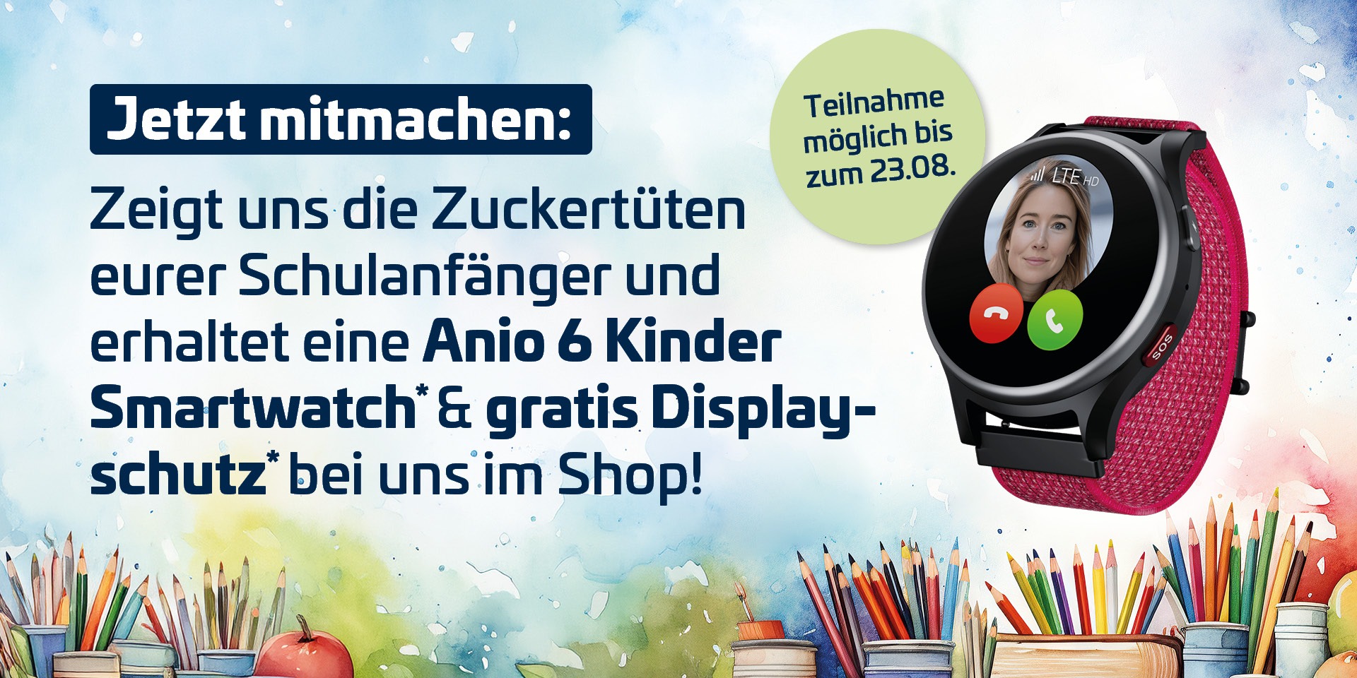 Aino 6 Kinder Smartwatch Gewinnspiel-Banner