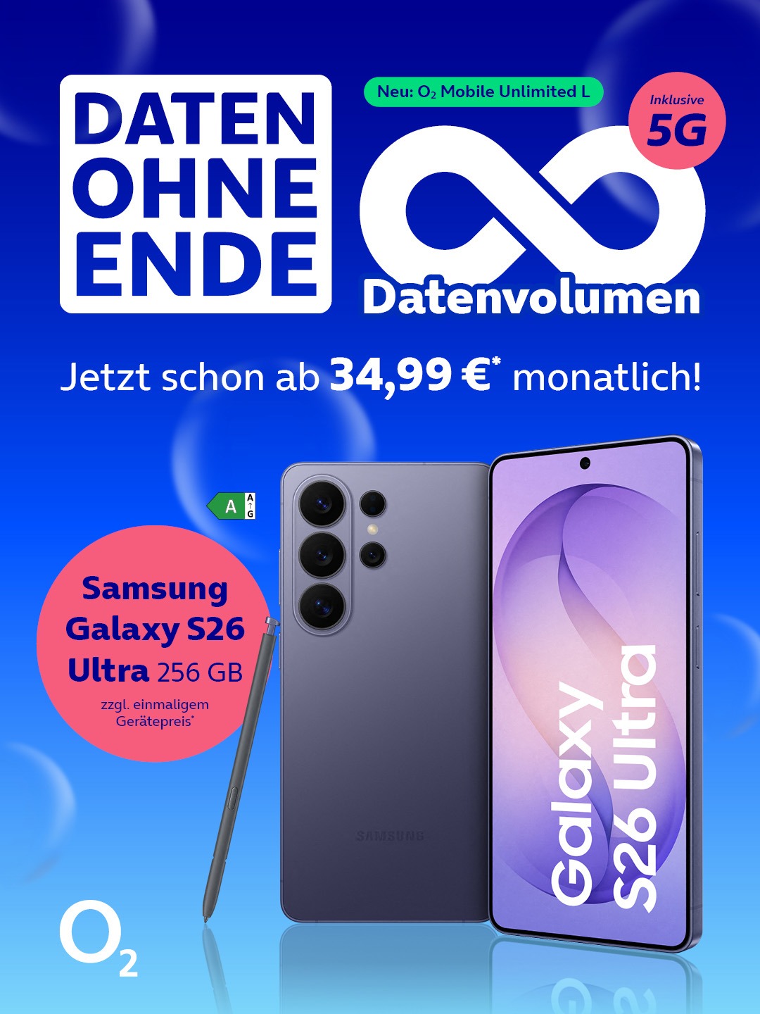 o2 Mobile Unlimited L mit Samsung Galaxy S26 Ultra
